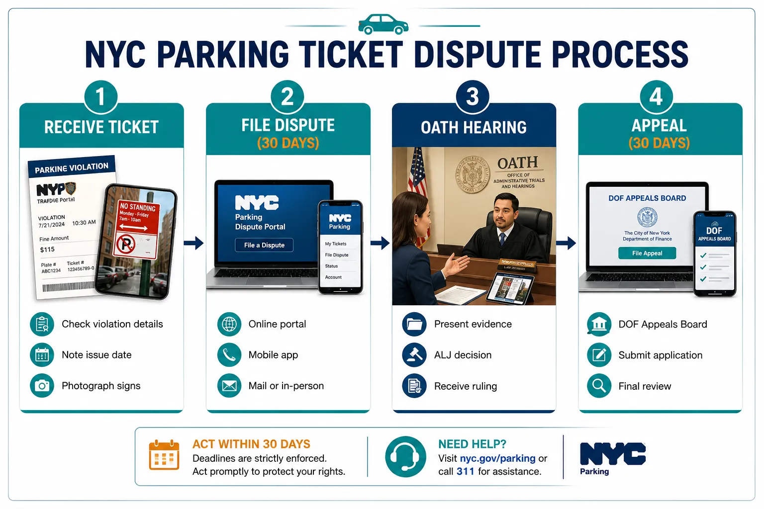Understanding NYC Parking Ticket Dispute Deadlines